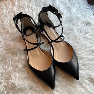 SOLD !! Christian Louboutin Flats with Ankle Straps Like New
